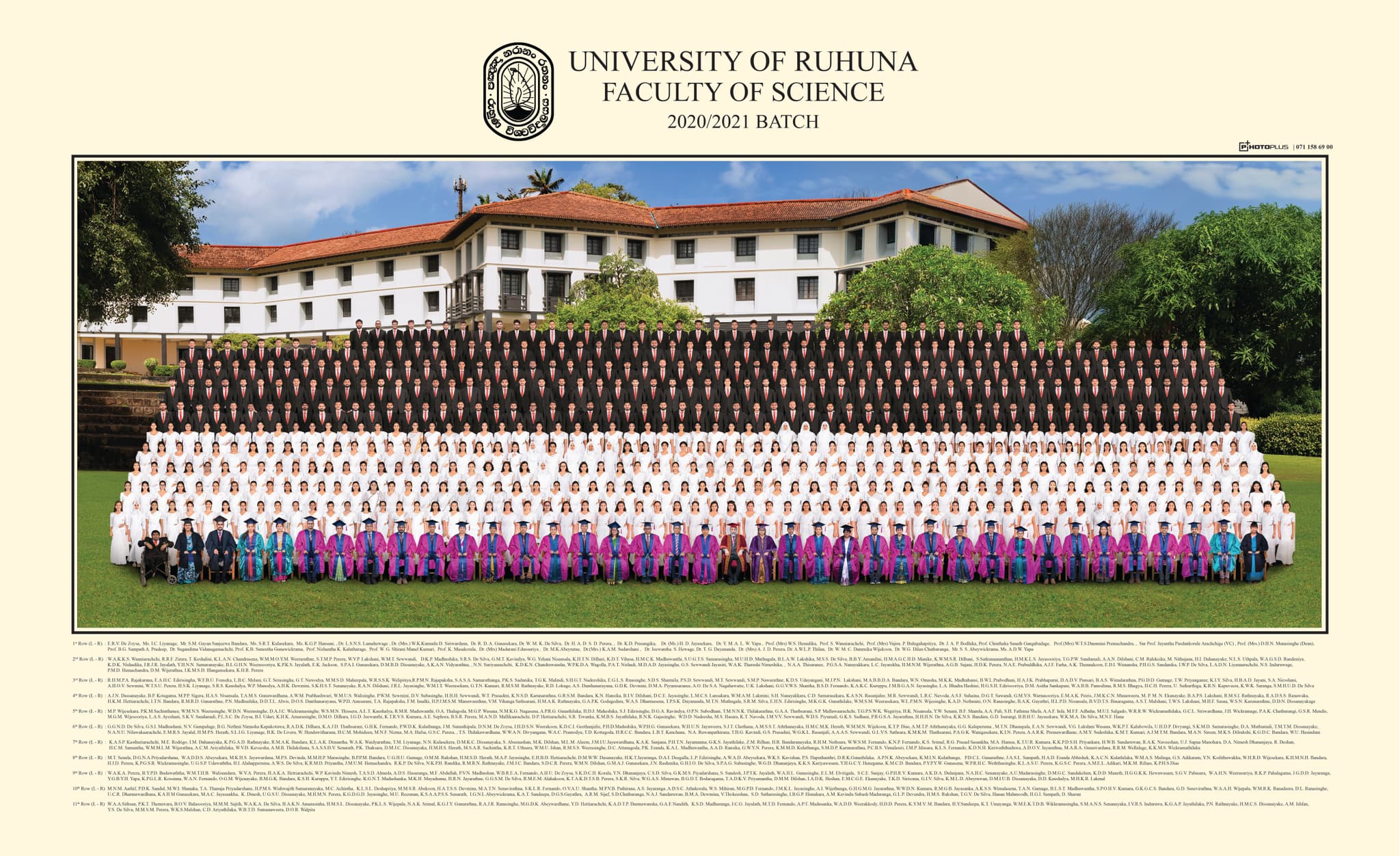University of Ruhuna — Faculty of Science batch photography by PhotoPlus